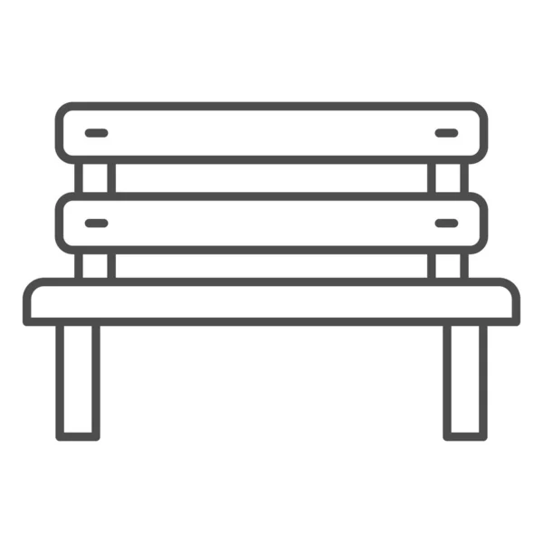 Icône de ligne mince de banc, concept d'Oktoberfest, panneau de chaise de parc sur fond blanc, icône extérieure de banc dans le style de contour pour le concept mobile et la conception Web. Graphiques vectoriels. — Image vectorielle