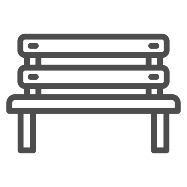Icona della linea di panca, concetto di Oktoberfest, segno della sedia Park su sfondo bianco, icona della panca da esterno in stile contorno per il concetto mobile e il web design. Grafica vettoriale. — Vettoriale Stock