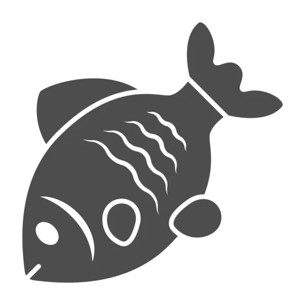 Stock poisson icône solide, concept Oktoberfest, Oktoberfest festival allemand signe alimentaire traditionnel sur fond blanc, icône de cafard de mer dans le style glyphe pour la conception mobile et web. Graphiques vectoriels. — Image vectorielle
