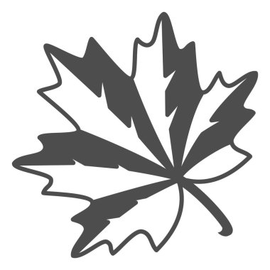 Akçaağaç yaprağı ince çizgi ikonu, Oktoberfest konsepti, beyaz arkaplanda sonbahar sembolü işareti, mobil konsept ve web tasarımı için anahat tarzı akçaağaç yaprağı ikonu. Vektör grafikleri.