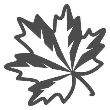 Akçaağaç yaprağı çizgi ikonu, Oktoberfest konsepti, beyaz arkaplanda sonbahar sembolü işareti, mobil konsept ve web tasarımı için ana hatlı akçaağaç yaprağı ikonu. Vektör grafikleri.