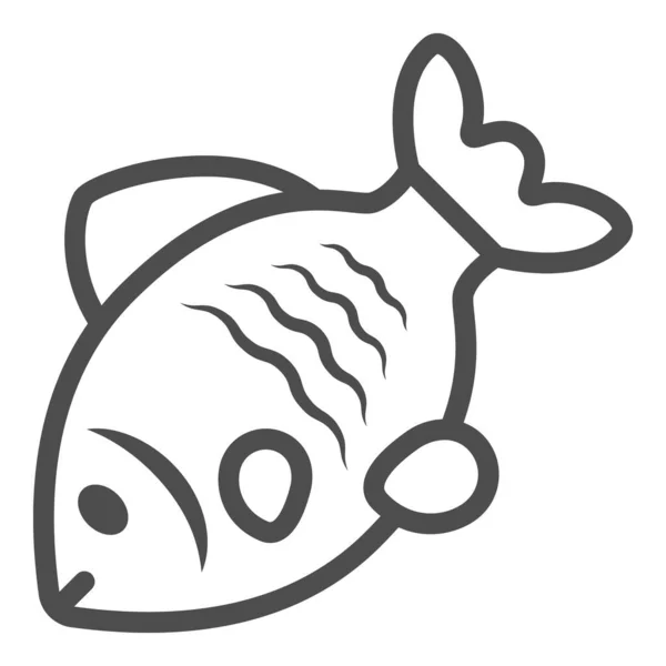 Stock icône de ligne de poisson, concept Oktoberfest, Oktoberfest signe alimentaire traditionnel festival allemand sur fond blanc, icône de cafard de mer dans le style de contour pour la conception mobile et web. Graphiques vectoriels. — Image vectorielle