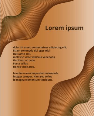portakal metalik dalga eğrileri arka plan örnek metin kopya alanı ile bronz