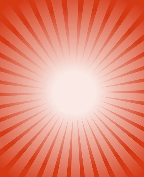 Orange Red Burst Background Orange Glowing Warm Rays White Center — стоковый вектор