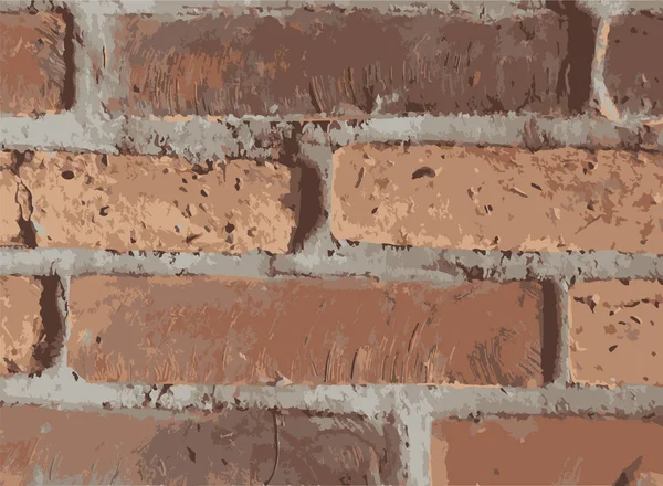 Vieux Mur Briques Rouges Fond Stylisé Vecteur Ilustration — Image vectorielle