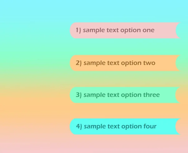Patru Pași Simpli Opțiune Eșantion Infografic Șablon Aspect Text Albastru — Vector de stoc