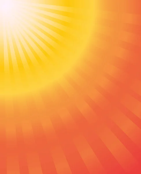 Sun Ray Hete Zomer Oranje Geel Gradien Vector Abstracte Achtergrond — Stockvector