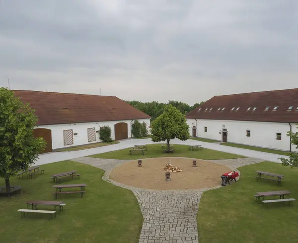 Tsjechische Republiek Benice Mei 2018 Oude Barokke Gerenoveerde Hoeve Boerderij — Stockfoto