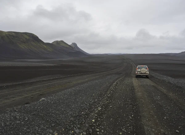 South Iceland Nature Reserve Fjallabak July 2018 Road Car Toyota — Stock Photo, Image