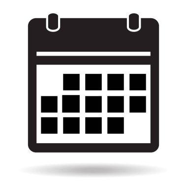 Basit düz takvim sayfası vektör simge vektör gölgeli, eps 10 yazılmış