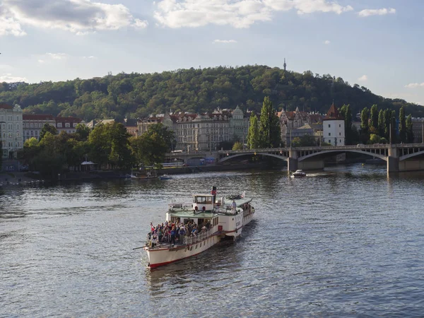 Repubblica Ceca Praga Settembre 2018 Vista Sul Ponte Della Legione — Foto Stock