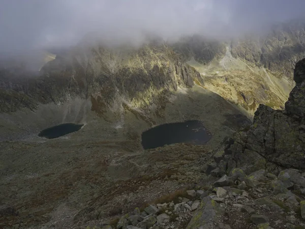 Panorama Desde Bystra Lavka 2300M Hasta Lago Montaña Hermosa Capie — Foto de Stock