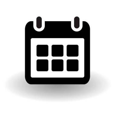 Basit düz takvim sayfası, organizatör, vektör simge vektör gölge, uyarı mektubu olay kavramı, eps 10 ile yazılmış