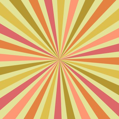 Soyut yaz Burst güneş patlaması ışınları gölgelikler sarı, kırmızı ve turuncu merkezinden, Pop Art retro tarzı vektör eps10 arka plan