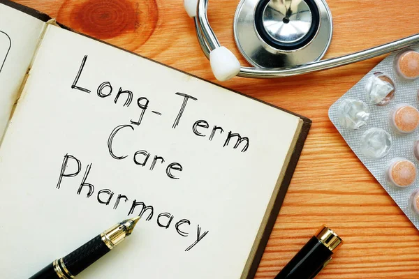 Long-Term Care Pharmacy is shown on the conceptual business photo