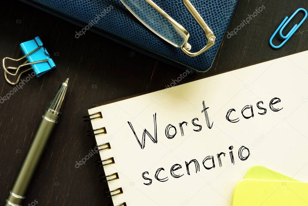 Worst case scenario is shown on the conceptual business photo