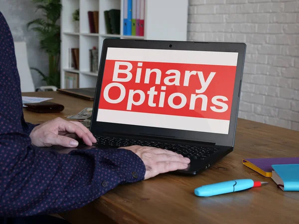Binary options is shown on the conceptual business photo — Stock Photo, Image