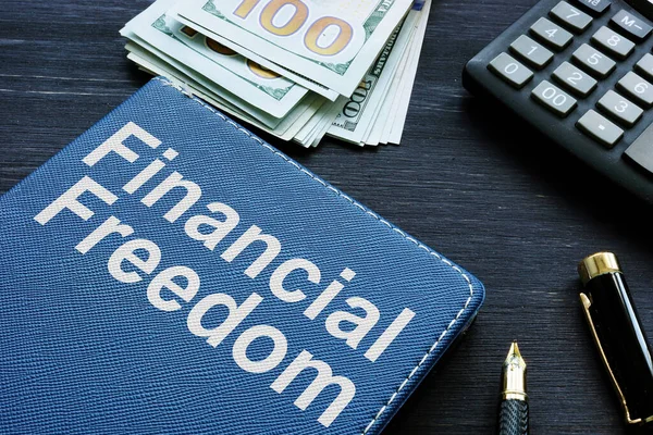 Financial Freedom is shown on the conceptual business photo