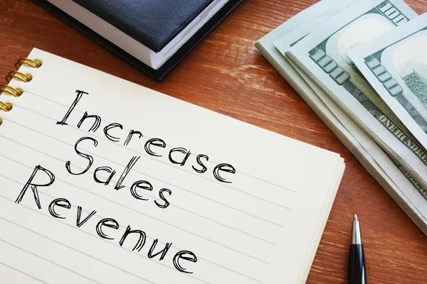 Increase Sales Revenue is shown on the conceptual business photo