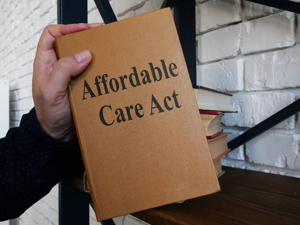 Betaalbare Care Act ACA is te zien op de conceptuele bedrijfsfoto — Stockfoto