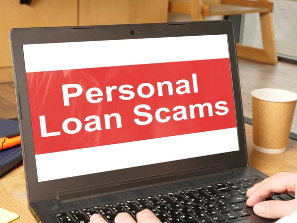 Personal Loan Scams is shown on the conceptual business photo