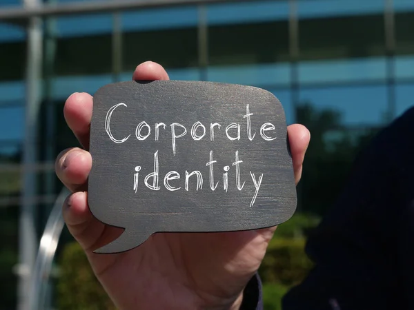 Vállalati identitás látható a koncepcionális üzleti fotó — Stock Fotó