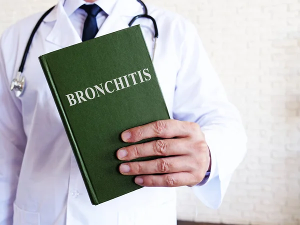 La bronquitis se muestra en la foto médica conceptual — Foto de Stock