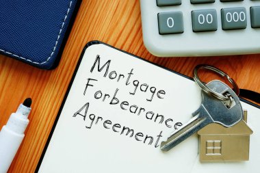 Mortgage Hoşgörü Anlaşması kavramsal iş fotoğrafında gösterilir