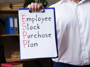 Çalışan Stok Satın Alma Planı ESPP kavramsal iş fotoğrafında gösterilmektedir