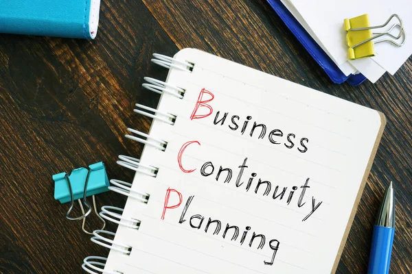 Business Continuity Planning BCP παρουσιάζεται στην εννοιολογική φωτογραφία των επιχειρήσεων — Φωτογραφία Αρχείου
