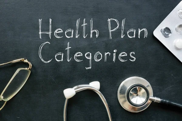Gezondheidsplan Categorieën wordt getoond op de conceptuele bedrijfsfoto — Stockfoto