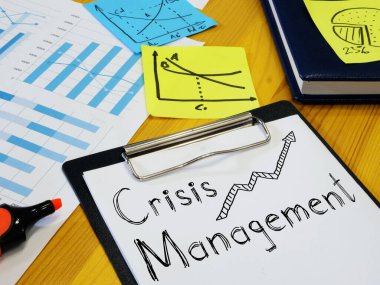 Kriz Yönetimi kavramsal iş fotoğrafında gösterilir