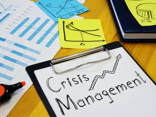 Gerenciamento de Crises é mostrado na foto de negócios conceitual — Fotografia de Stock