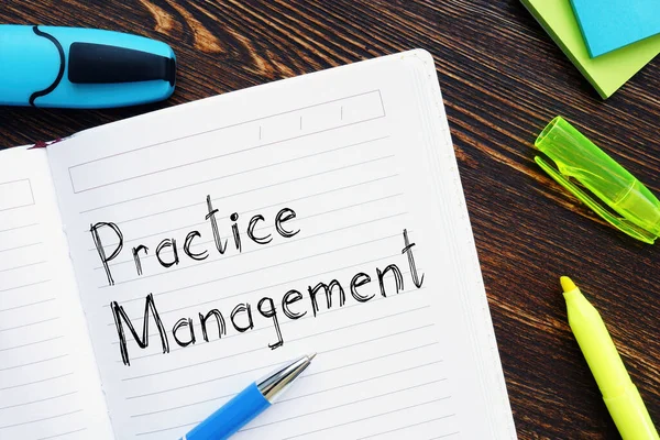 Practice Management is shown on the conceptual business photo — Stock Photo, Image