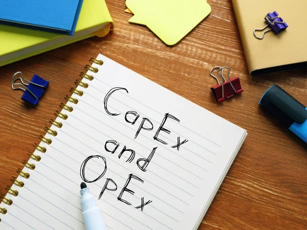 CapEx and OpEx is shown on the conceptual business photo — Stock Photo, Image