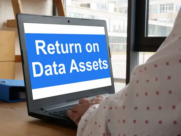 Return on Data Assets viene mostrato nella foto concettuale di business — Foto Stock