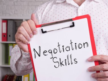 Pazarlık becerileri kavramsal iş fotoğrafında gösterilir