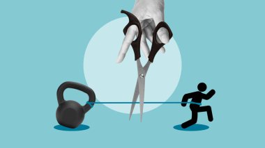 Eski alışkanlıkları bırak ve yeni bir hayata başla. Her zamanki iş. Motivasyon yok. Sonsuzluk döngüsü rutin iş konsepti yok. Kariyer yolu çıkmaz sokak, aynı eski tekrarlanan iş üzerinde çalışmak