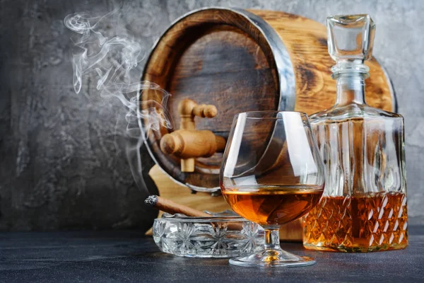 Whisky Con Puro Barril Madera — Foto de Stock