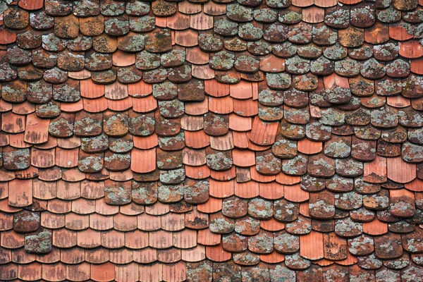 Traditional old red roof tiles pattern background