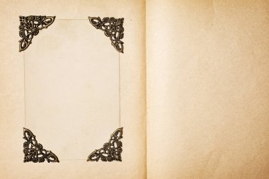 Vintage fotoğraf veya albüm köşeleri için scrapbook