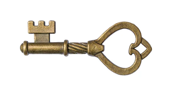 Single old vintage door key — Stock Photo, Image