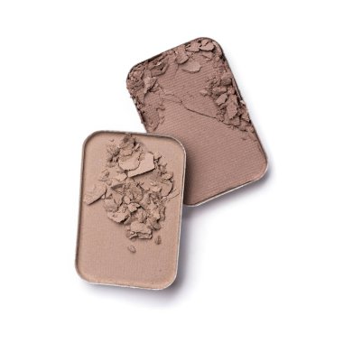 Makyaj için kahverengi ve bej ezilmiş göz farı