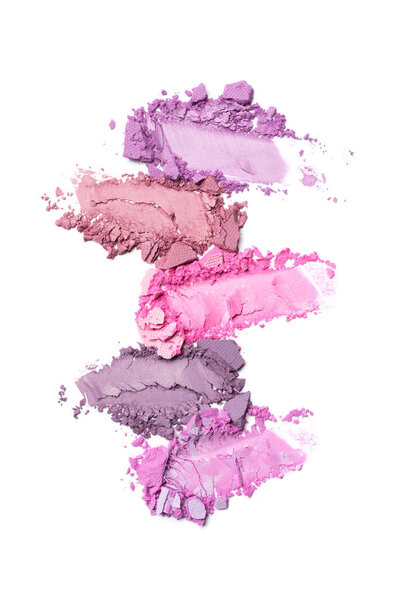 Smear of bright purple and pink eyeshadow