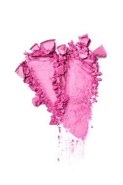 Beyaz üzerine izole parlak pembe göz farı smear