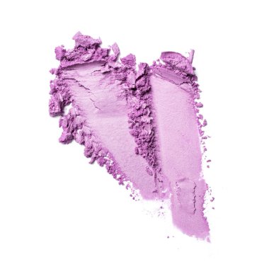 Beyaz üzerine izole edilmiş parlak mor göz farı smear