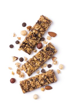 Sağlıklı beslenme için fındık karışımı ile Granola bar