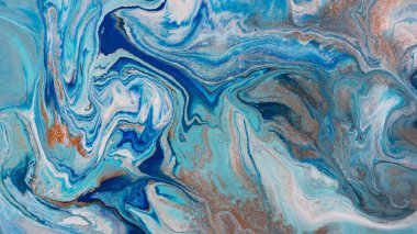 Çok renkli, soyut mermer dokusuna yakın çekim. El boyası güzel desen, duvar kağıdı ya da baskı tasarımı için davetiye ya da tebrik kartı olarak arkaplan. Okyanus ya da deniz sanatları