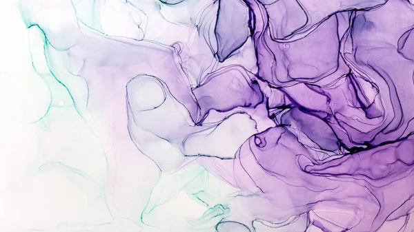 Крупный План Смешанной Бирюзовой Фиолетовой Абстрактной Текстуры Белых Модных Обоях — стоковое фото