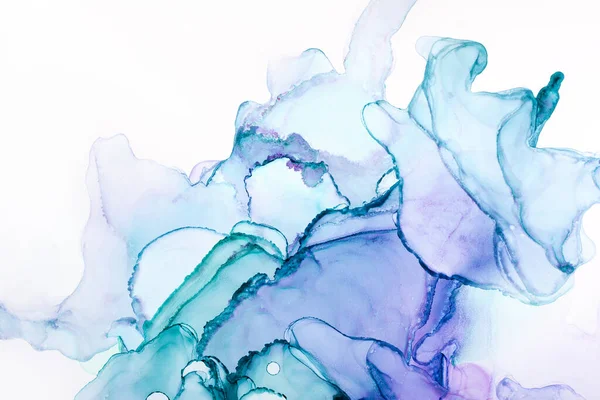 Крупним Планом Змішані Бірюзові Фіолетові Абстрактні Текстури Білих Модних Шпалерах Ліцензійні Стокові Зображення